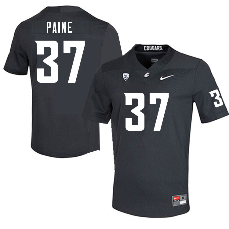 Washington State Cougars #37 Dylan Paine College Football Jerseys Sale-Charcoal
